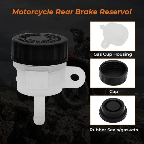 Miniatura 3 de Transparente motocicleta freno trasero cilindro maestro tanque aceite taza líquido depósito de botella para Polaris Sportsman Scrambler Outlaw