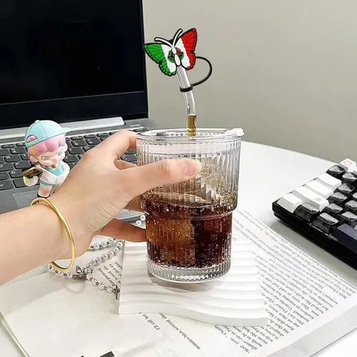 Miniatura 5 de 9 tapas de pajita, tapas de paja para vasos, popotes reutilizables, cubierta de punta de pajita, tapones de paja a prueba de polvo para accesorios