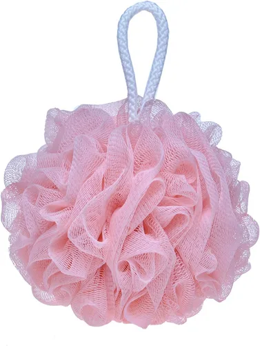Miniatura 8 de Mesh Pouf Bath Sponge Exfoliating Shower Ball Pom Cleaning Accessory Blanco
