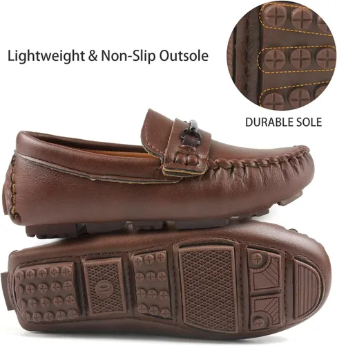 Miniatura 2 de Samilor Boys Dress Shoes Toddler Dress Shoes Boys Loafers Casual Penny Loafer Moccasin Dress Driver Shoes for Boys (ToddlerLittle Kid)
