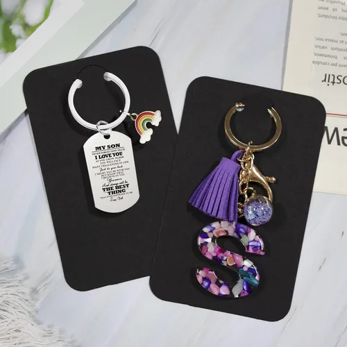 Miniatura 3 de Temlum 100 tarjetas de exhibición de llavero con bolsas autosellantes, soporte para tarjetas de llavero de 3 x 4.7 pulgadas para exhibir tarjetas