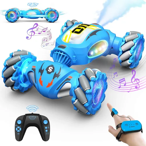 Miniatura 8 de Resosese Autos de Acrobacias RC Auto de Control Remoto Conducción de Doble Cara Giros de 360 Grados Juguete Giratorio Todo Terreno Auto Todoterreno