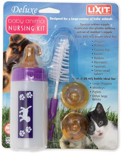 Miniatura 2 de Lixit Kits de biberones de lactancia para cachorros de alimentación manual, gatitos, conejillos de indias, hurones, conejos, mapaches, ardillas