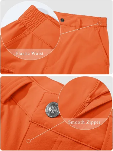 Miniatura 22 de MAGCOMSEN Pantalones de senderismo para hombre, 6 bolsillos, resistentes al agua, pantalones de trabajo de pesca Ripstop, ligeros, de secado rápido