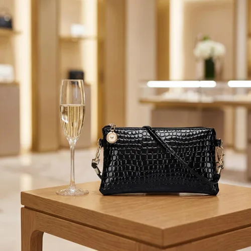 Miniatura 7 de Bolsa de Mano con Cremallera para Mujer, Bolso Cruzado, Bolso de Hombro, Cartera