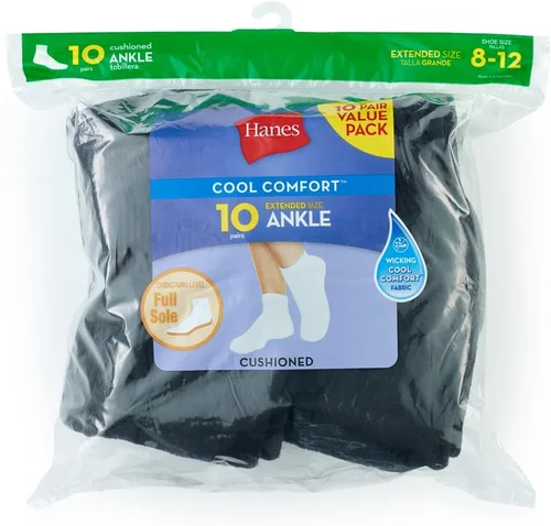 Miniatura 2 de Hanes Ultimate Women's 6-Pack Comfort Toe Seamed Ankle Socks