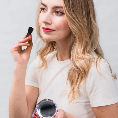 Miniatura 7 de Cepillo cosmético desechable para mujer, 30 piezas de mini cepillo para rubor, pequeño aplicador de maquillaje de viaje, cepillo portátil para polvo