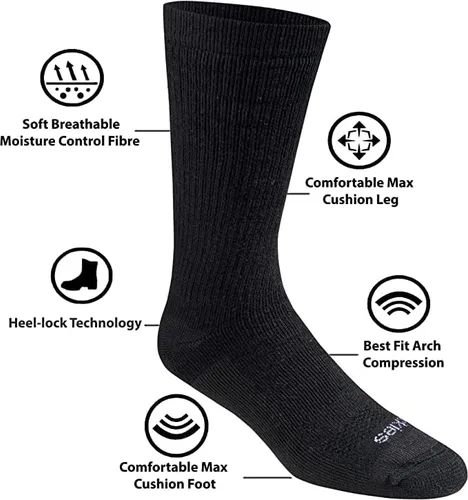 Miniatura 2 de Dickies Dri-tech Moisture Control Max - Calcetines para hombre, paquete múltiple