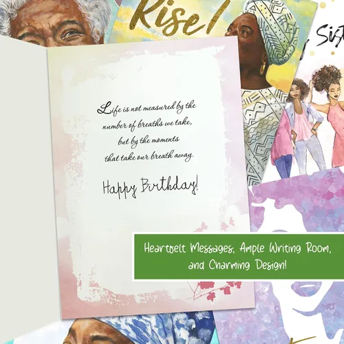 Miniatura 5 de Surtido de tarjetas de felicitación cristianas afroamericanas – Juego de 18 tarjetas inspiradoras con sobres – Cumpleaños, aliento, recuperarse