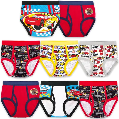 Disney Pixar Cars - Ropa interior 100% algodón para niños con Lightning McQueen, Mater, Cruz y más tamaños 59.1 ft, 23t, 4t, 4, 6 y 8