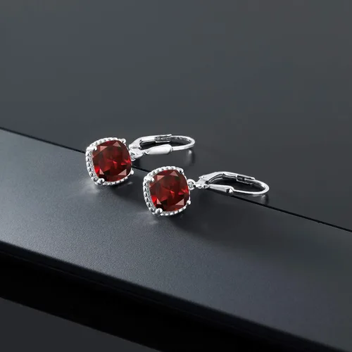 Miniatura 21 de Gem Stone King Aretes colgantes de plata de ley 925 de 0.315 pulgadas para mujer