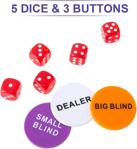 Miniatura 5 de Juego de fichas de póquer - 200 fichas de póquer con estuche de aluminio, fichas de 0.41 oz para Texas Holdem Blackjack