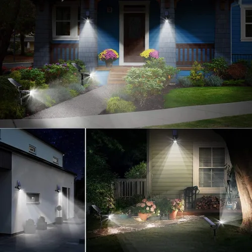 Miniatura 7 de URPOWER Luces solares para exteriores, focos solares ajustables para exteriores, focos solares 2 en 1, impermeables, luces solares para paisaje, luz