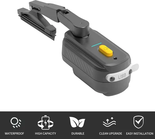 Miniatura 4 de Shkalacar Limpiaparabrisas de Casco de Motocicleta Recargable Impermeable Limpiaparabrisas de Casco Compatible con la Mayoría de Viseras
