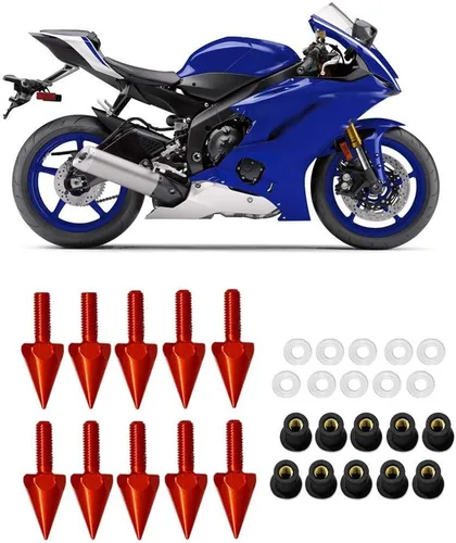 Miniatura 5 de Tornillos de púas para parabrisas parabrisas Tornillos M5 Tuercas para motocicletas, scooters y vehículos, sujetadores de aleación de aluminio CNC