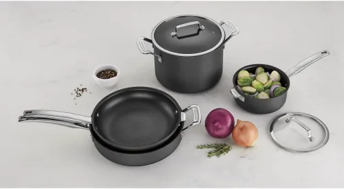 Miniatura 5 de CUISINART N61-11 - Juego de utensilios de cocina antiadherentes anodizados anodizados, 11 piezas, color negro