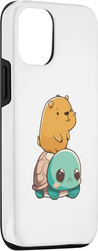 Miniatura 3 de Funda para iPhone 15 con diseño de tortuga y conejillo de indias para hombres, mujeres y niños