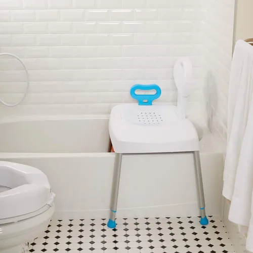 Miniatura 6 de Carex Banco de ducha de fácil transferencia, silla de ducha para ancianos y banco de transferencia de bañera para bañera, banco de transferencia