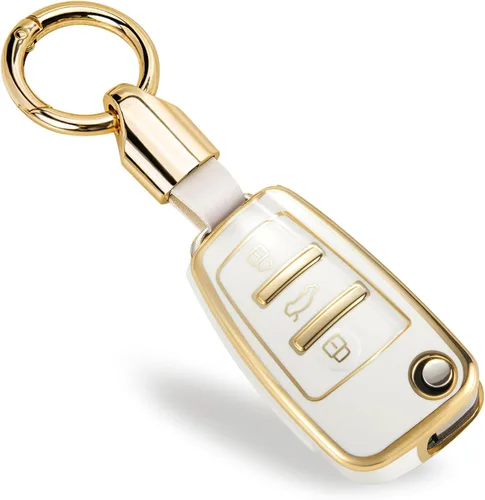 Miniatura 54 de Funda para Llavero Mercedes con Llavero de Cuerda Trenzada de Metal, Funda de Llave Suave Mejorada para Carcasa de Llavero Remoto Inteligente Sin