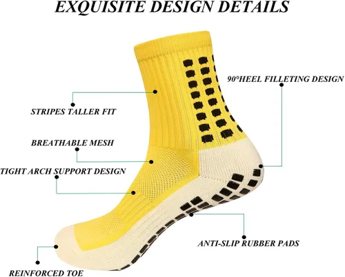 Miniatura 7 de fjberrtsat Calcetines de fútbol para hombre, antideslizantes, atléticos, antideslizantes, antideslizantes, para baloncesto, deportes, calcetines