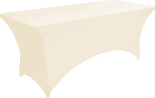 Miniatura 8 de Paquete de 2 Cubiertas de Mesa de Spandex de 4 pies para Mesas Plegables Rectangulares - Manteles Elásticos Ajustados Resistentes a las Arrugas