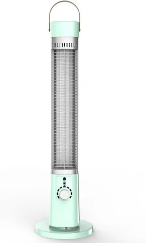 Miniatura 14 de Calentador al aire libre para patio, 32" Calentadores eléctricos por infrarrojos para interiores con control remoto, 1500W, oscilación de 60°