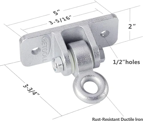 Miniatura 2 de BETOOLL Colgadores resistentes para columpios Juego de accesorios para columpios Parque infantil Porche Sets de madera para interior y exterior Set