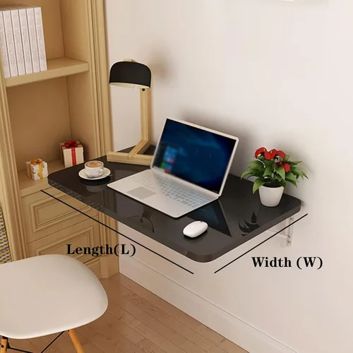 Miniatura 3 de Mesa de pared plegable flotante para laptop, escritorio plegable, mesa de comedor, mesa de lavandería, estante de pared plegable, escritorios