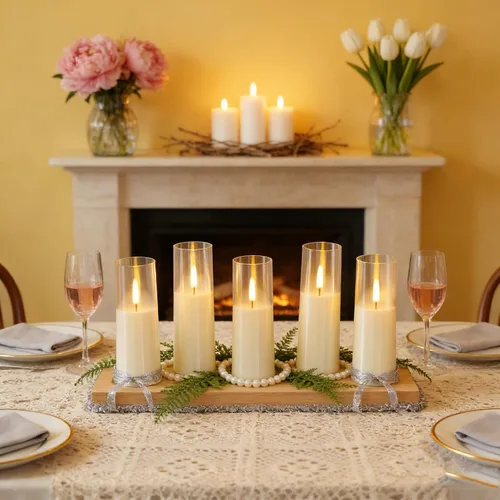 Miniatura 2 de MUMCHASI 8 piezas de velas sin llama, velas operadas por batería, velas LED parpadeantes con control remoto, llama danzante realista, diseño