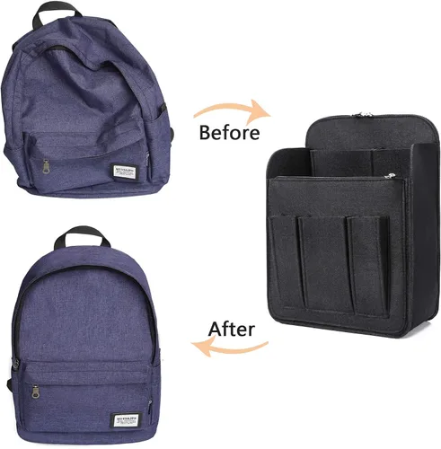 Miniatura 6 de Yoillione Organizador de mochila de fieltro para mujeres y hombres, mochila de viaje grande