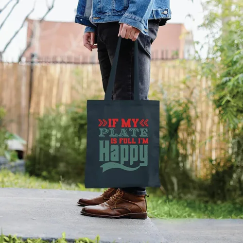 Miniatura 4 de Gift of Cheer Food and Drink Lovers Enjoy Life Navy Black Multicolor Canvas Tote Bag