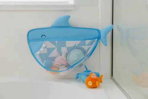 Miniatura 8 de Copper Pearl Oceana - Organizador de juguetes de baño con ventosas de malla extra grande para bañera, red de almacenamiento de juguetes de baño