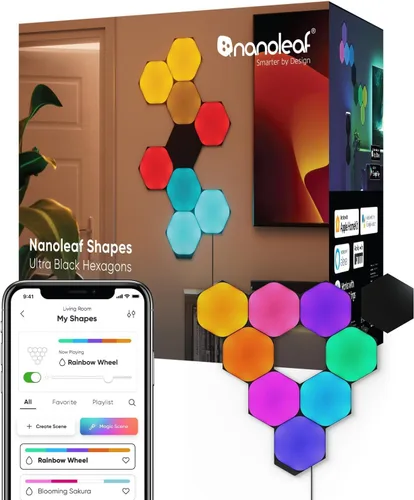 Miniatura 10 de Nanoleaf Shapes Hexagons Smarter KIT 7 Paneles - Multicolor