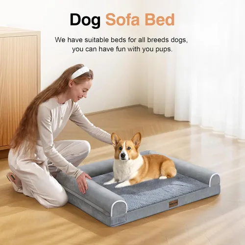 Miniatura 3 de Cama ortopédica lavable para perros medianos y grandes: cama con cojines de apoyo para perros medianos y grandes, cama impermeable de espuma tipo