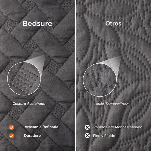 Miniatura 5 de Bedsure Colchas de tamaño Queen – Colchas grises tamaño Queen con patrón de tejido de canasta, juego de ropa de cama suave, juego de edredón ligero