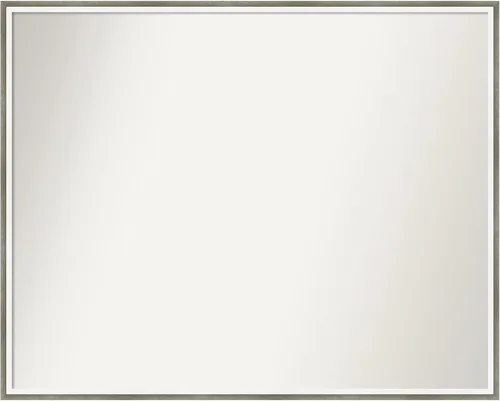 Miniatura 59 de Amanti Art Espejo de baño plateado para sobre el fregadero, 33 x 45 pulgadas, espejo de tocador rectangular blanco plateado y plateado, marco