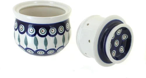 Miniatura 2 de Blue Rose Polish Pottery - Mantequillera francesa de tulipán azul, se adapta a 1 barra, plato de mantequilla para organización y almacenamiento