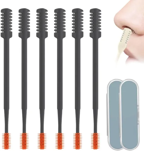 Miniatura 14 de Cecurpo Cortador de pelo nasal 2 en 1, cuchillo de nariz de doble cara para mujeres y hombres, herramienta de extracción manual de vello de fosa