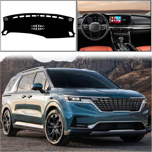 Miniatura 6 de Protector de tablero de interior para salpicadero Compatible con Kia Carnival KA4 Minivan LE EX SX y SX Prestige 2022 2023 2024 Protector de rayos