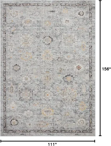 Miniatura 2 de Loloi Colección Monroe MON-04 - Alfombra de área, 9'-3" x 13', cielo/dorado Cielo/Oro