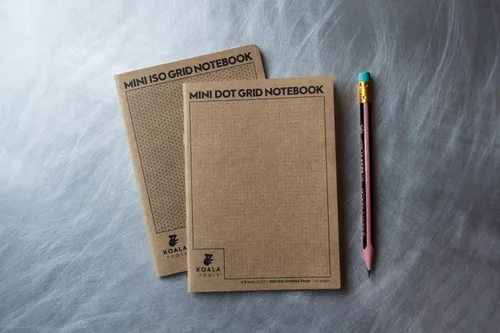 Miniatura 11 de KOALA TOOLS Mini cuaderno de papel cuadriculado 5" x 7", 60 pp. - Juego de cuadernos de campo cuadriculado, cuadrícula y gráficos - Para uso