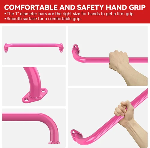Miniatura 5 de Juego de barras de seguridad de 17.3 pulgadas para patio de recreo para interiores y exteriores, juego de columpios, accesorios de agarre para casa