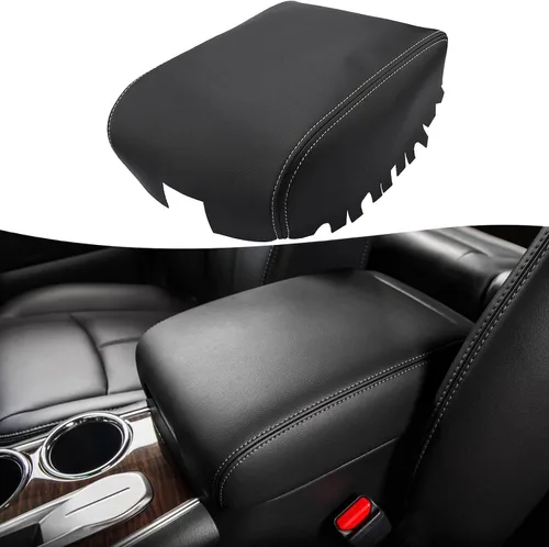 Miniatura 8 de KBH Cubierta de Repuesto para Consola Central para Infiniti QX60 / JX35 y Nissan Pathfinder 2013-2020, Cuero Vinílico, Tapicería para Reposabrazos