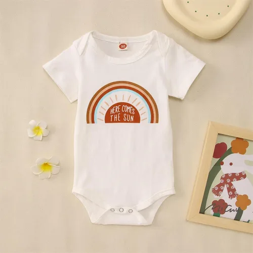 Miniatura 2 de Mameluco de manga corta para bebé recién nacido, con estampado de vaca sagrada, estampado I'm Cute Print, ropa de verano