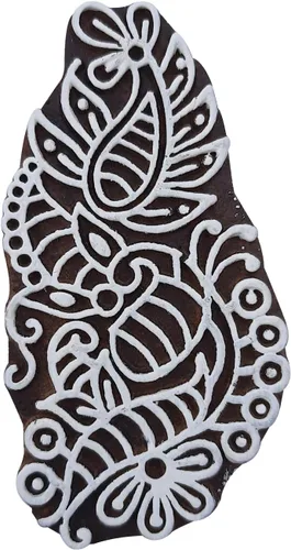 Miniatura 29 de Royal Kraft Sellos de madera DIY tela, textil, arcilla, cerámica, papel, bloques de impresión de henna THAtag012