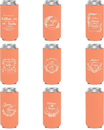 Miniatura 2 de Enfriadores de latas delgadas personalizadas para cerveza delgada de 12 onzas y refrescos duros, soporte para enfriadores de latas de neopreno