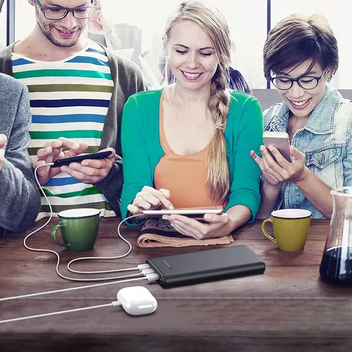 Miniatura 6 de Cargador portátil de 36800 mAh, cargador de batería externa PD de carga rápida USB C, 4 salidas, 2 entradas, esenciales de viaje, cargador