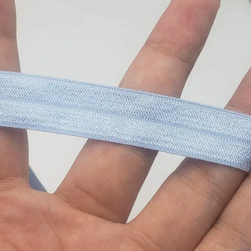 Miniatura 2 de Cinta elástica plegable de 10 yardas, cinta elástica trenzada para cintas para el cabello, disponible en varios colores (gris, 5/8 pulgadas)