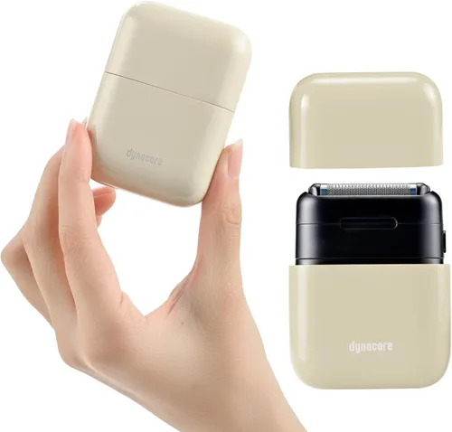 Mini afeitadoras eléctricas de acero para hombres: Mini maquinilla de afeitar eléctrica mejorada, afeitadora de viaje portátil con impermeabilidad