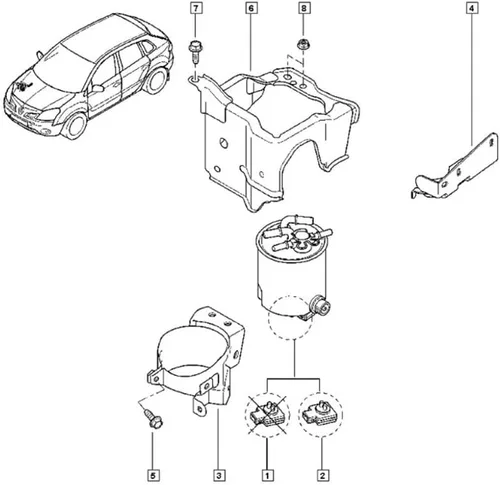 Miniatura 2 de [Piezas de repuesto para automóviles] OEM # 16400-JY00B 16400JY00B Filtro de combustible para Nissan Qashqai X-Trail para Renault Koleos 16400-JD50B